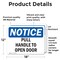 Signmission Pull Handle To Open Door, 18 in W x Rectangle, Vinyl Decal OS-2PACK-NS-D-1218-L-17911 - alternate 2